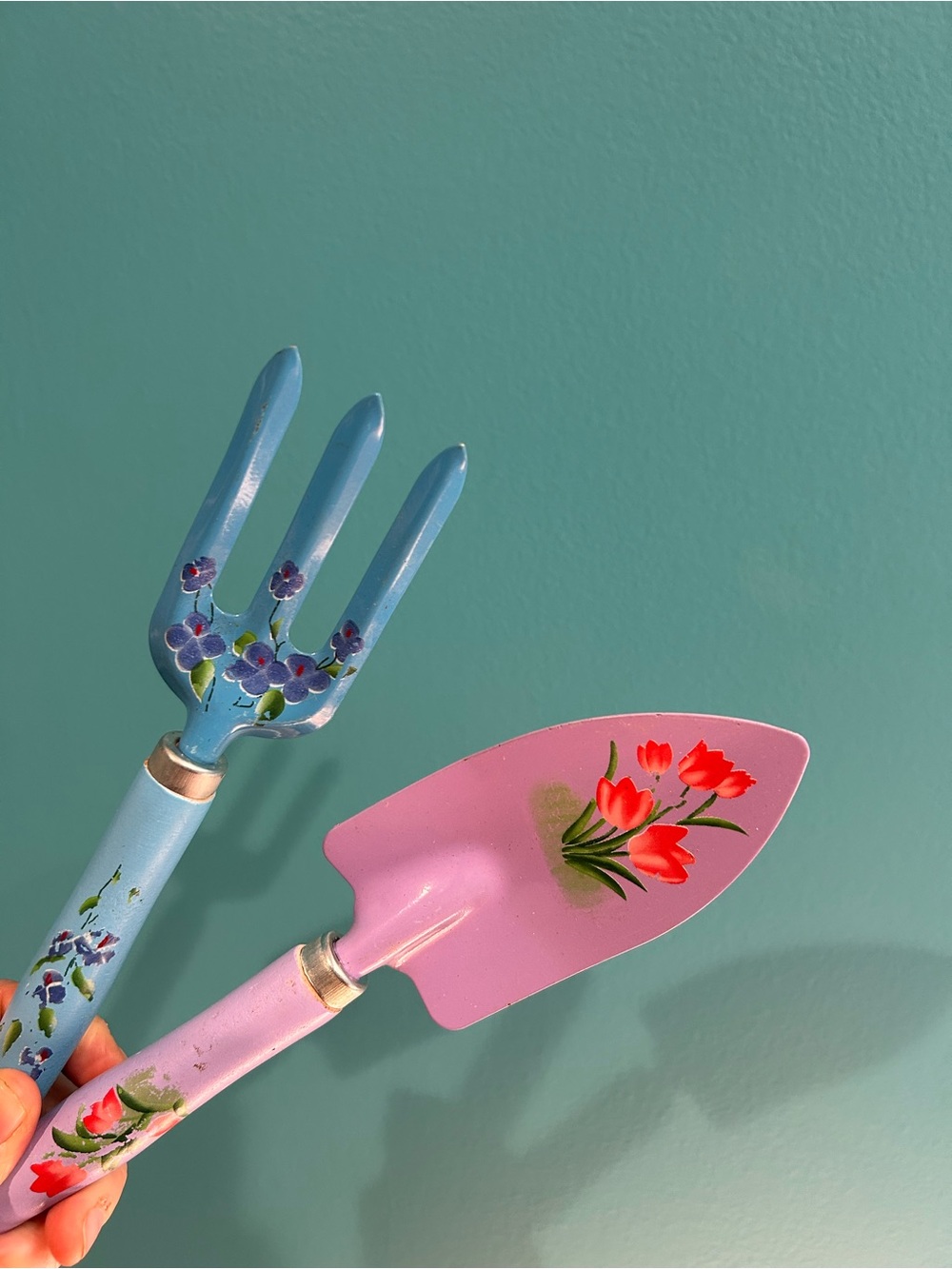 Vintage Painted Garden Tools Cottagecore Spring